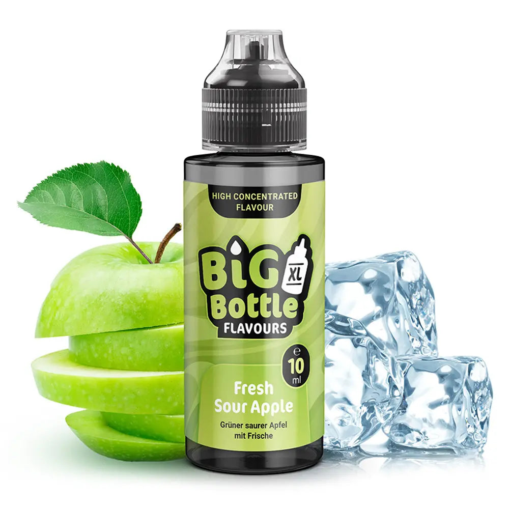 Big Bottle Flavours Longfill - Fresh Sour Apple - 10ml Aroma in 120ml Flasche