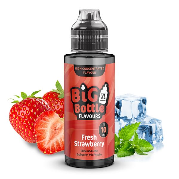 Big Bottle Flavours Longfill - Fresh Strawberry - 10ml Aroma in 120ml Flasche