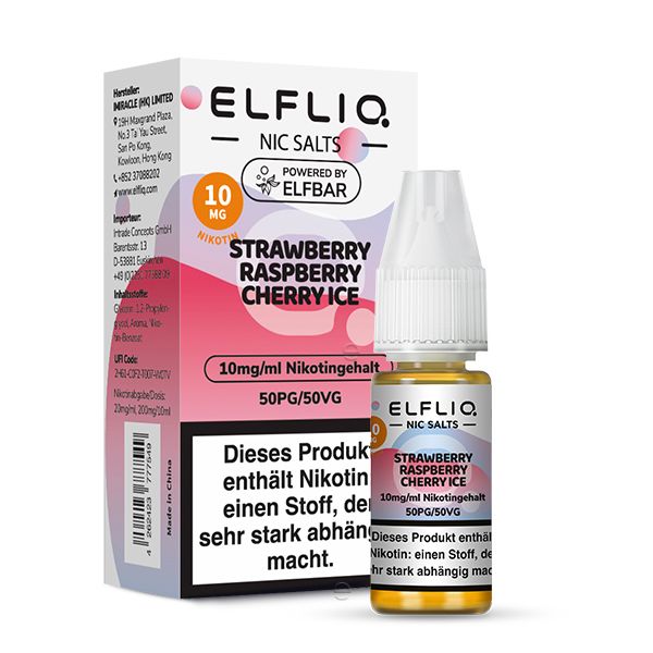 ELFLIQ Strawberry Raspberry Cherry Ice 10mg/ml 10ml