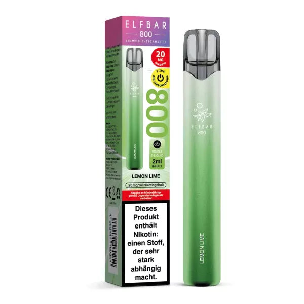 Elfbar 800 Einweg E-Zigarette -Lemon Lime - 20mg