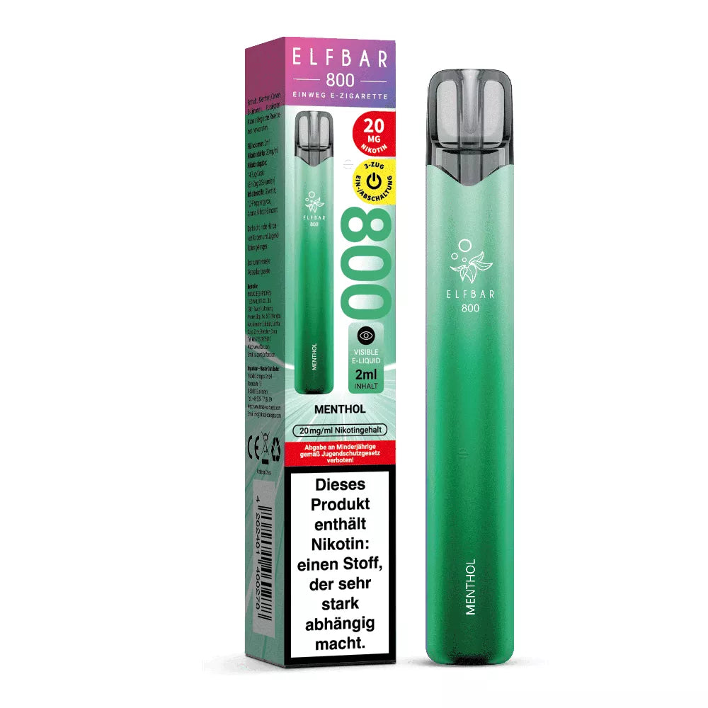 Elfbar 800 Einweg E-Zigarette -Menthol - 20mg