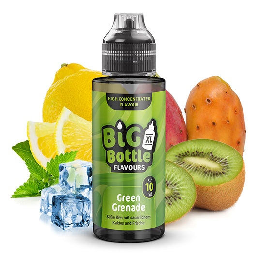 Big Bottle Flavours Longfill - Green Grenade - 10ml Aroma in 120ml Flasche