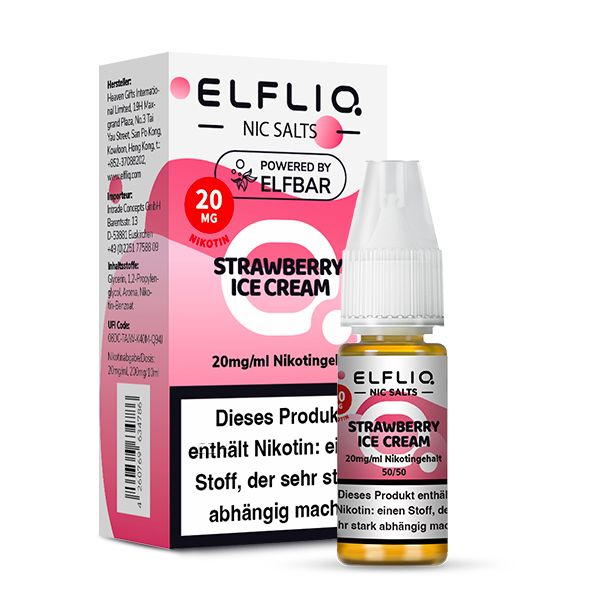 ELFLIQ Strawberry Icecream 20mg 10ml